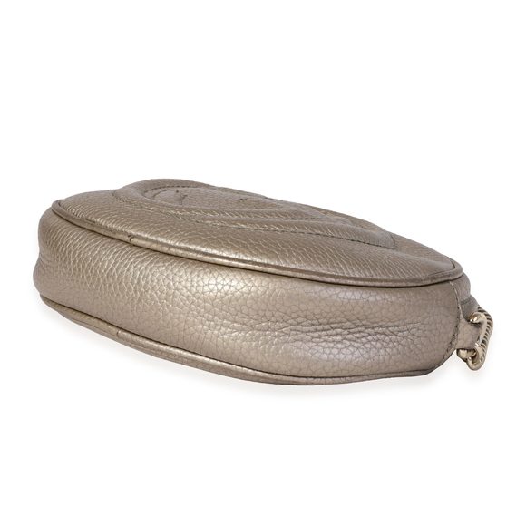 Gucci Metallic Pebbled Leather Mini Soho Chain Bag - Picture 6 of 8